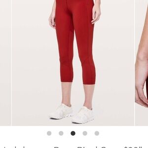 Red Cropped Leggings
